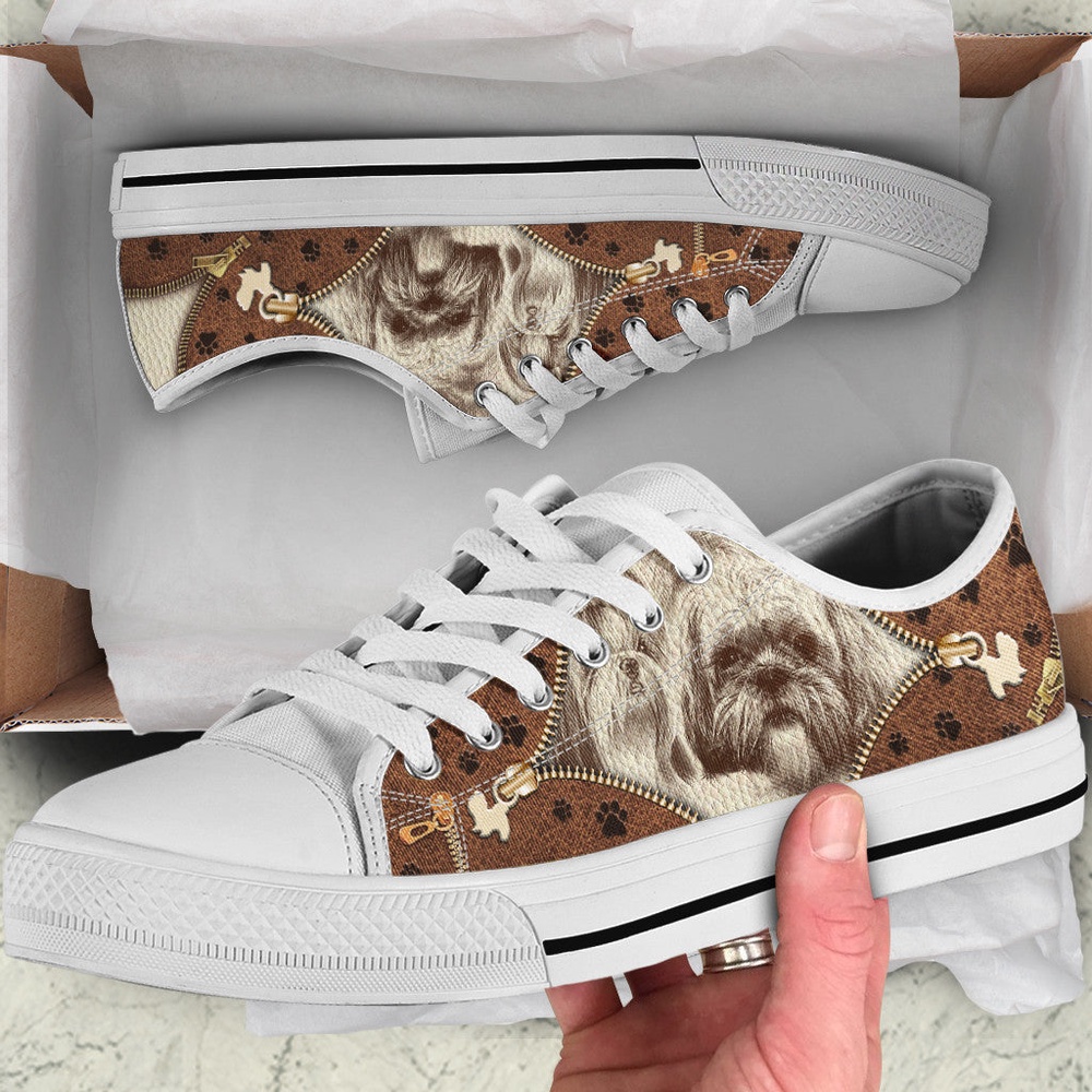 Shih Tzu Low Top Shoes, Designer Low Top Shoes, Low Top Sneakers