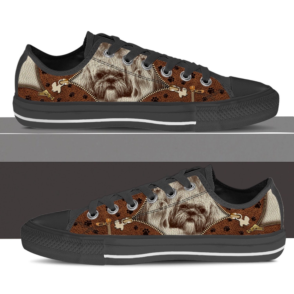 Shih Tzu Low Top Shoes, Designer Low Top Shoes, Low Top Sneakers