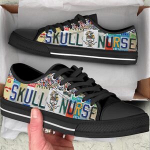 Skull Nurse Low Top Shoes Low Top Designer Shoes Low Top Sneakers 2 w3twem.jpg