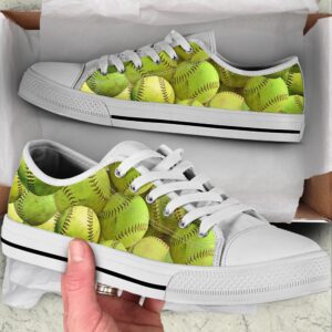 Softball Background Low Top Shoes, Low Top…
