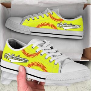 Softball Mom Hashtag Low Top Shoes, Low…