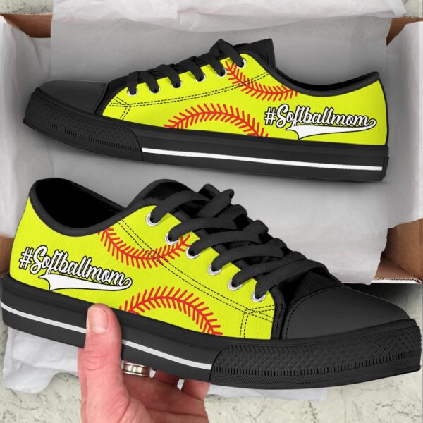 Softball Mom Hashtag Low Top Shoes, Low Top Sneakers, Sneakers Low Top