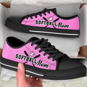 Softball Mom Pink Low Top Shoes Low Top Sneakers Sneakers Low Top 2 xclbi8.jpg
