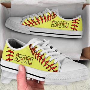 Softball Son Stitches Low Top Shoes Casual…
