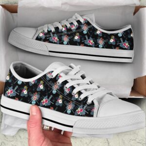 Softball Tropical Plant Leaves Low Top Shoes…