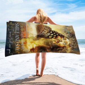 Sometimes I Jusst Look Up Smile And Say Jesus Beach Towel Pictures Christian Beach Towel Beach Towel 2 uhmyk2.jpg