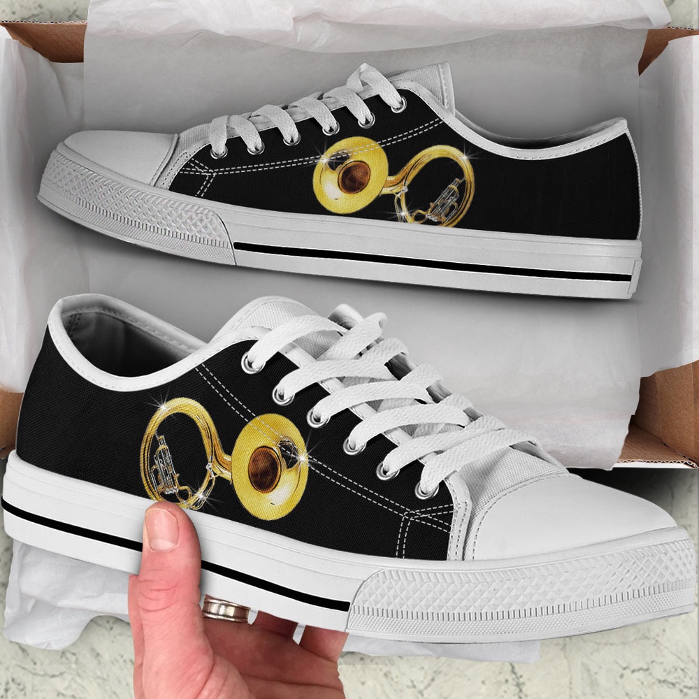 Sousaphone Low Top Music Shoe, Low Top Designer Shoes, Low Top Sneakers