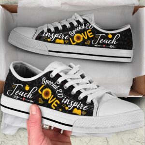 Special Ed Teach Love Inspire Low Top…