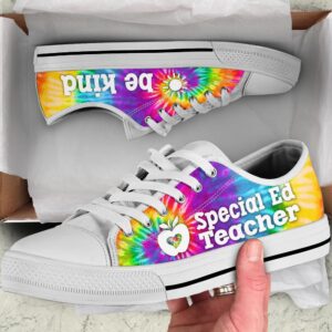 Special Ed Teacher Be Kind Tie Dye Low Top Shoes Low Top Designer Shoes Low Top Sneakers 1 tfpyqr.jpg