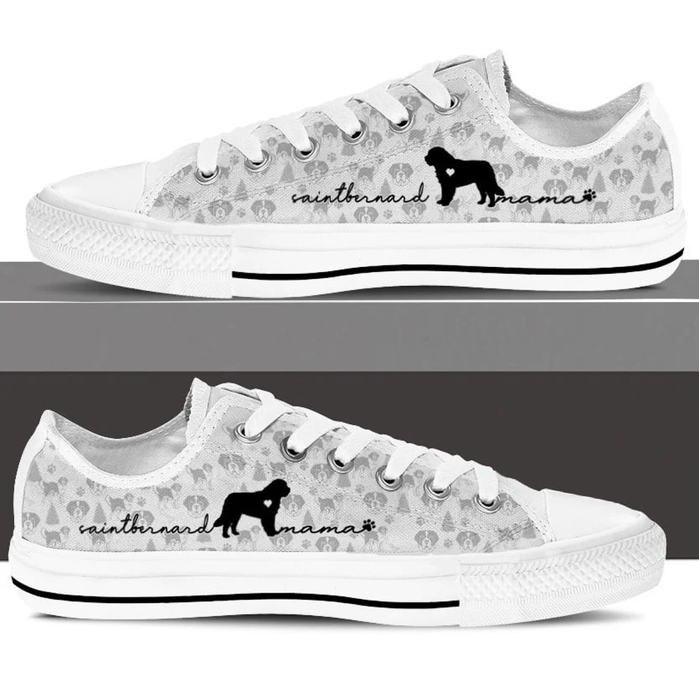 St.Bernard Low Top Shoes, Dog Memorial Gift, Designer Low Top Shoes, Low Top Sneakers St.Bernard Low Top Shoes, Dog Memorial Gift, Designer Low Top Shoes, Low Top Sneakers