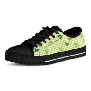 St. Patrick s Day Buffalo Plaid Print Black Low Top Shoes Low Top Designer Shoes Low Top Sneakers 2 v2mre6.jpg