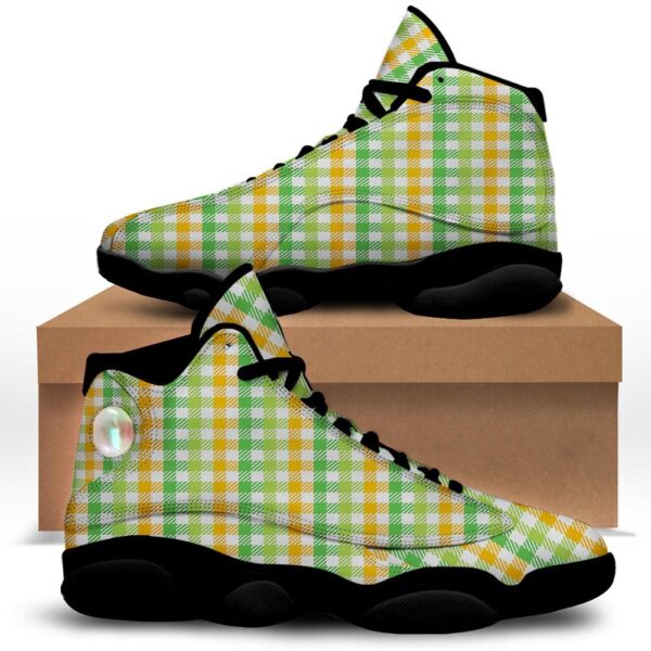 St. Patrick’s Day Plaid Print Black Basketball Shoes, Basketball Shoes, Best Basketball Shoes 2024