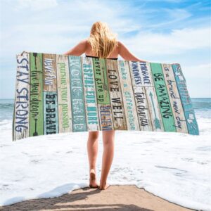 Stay Strong Positive Quotes Beach Towel Christian Beach Towel Beach Towel 2 rqvuqp.jpg