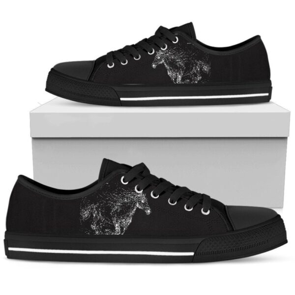 Stylish Black Horse Women s Low Top Shoes, Low Tops, Low Top Sneakers