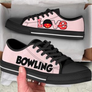 Stylish Bowling Love M Canvas Print Lowtop Shoes Low Top Sneakers Bowling Footwear 2 hygelg.jpg