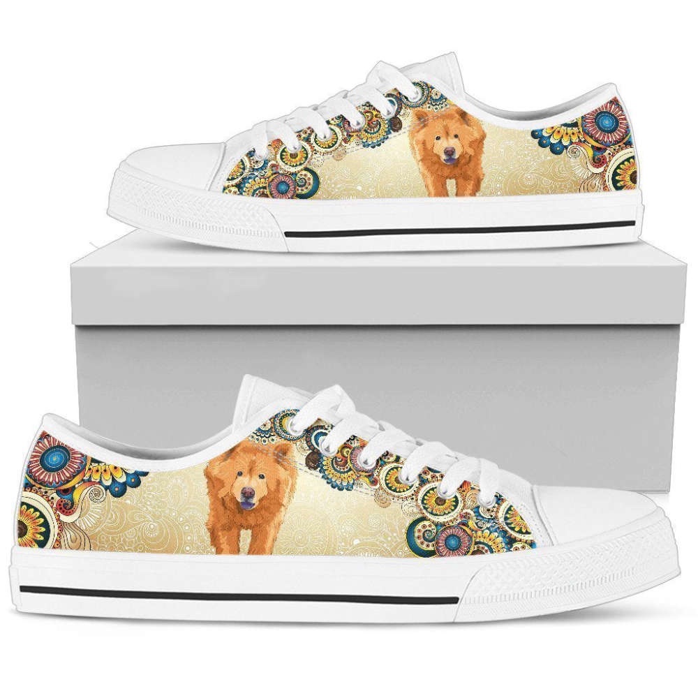 Stylish Chow Chow Women s Low Top Shoew, Designer Low Top Shoes, Low Top Sneakers