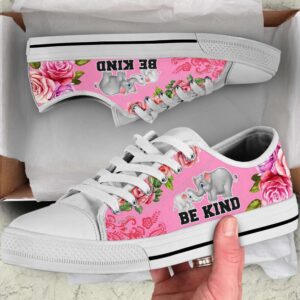 Stylish Elephant Be Kind Canvas Print Low Top Shoes Trendy Fashion Low Tops Low Top Sneakers 1 f6sdt4.jpg