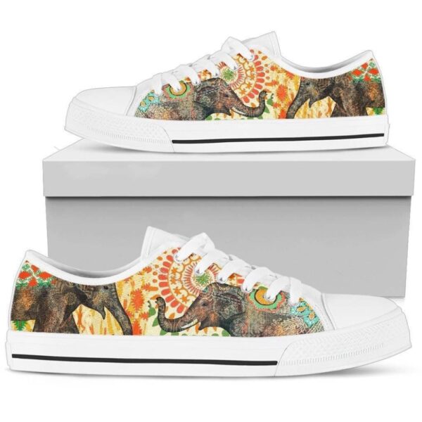 Stylish Elephant Women s Low Top Shoe Trendy and Comfortable, Low Tops, Low Top Sneakers
