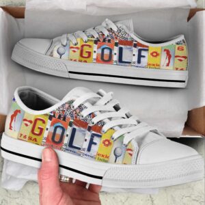 Stylish Golf License Plates Canvas Print Lowtop Shoes Low Top Sneakers Sneakers Low Top 1 thle9h.jpg