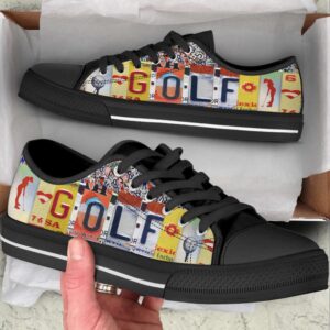 Stylish Golf License Plates Canvas Print Lowtop Shoes Low Top Sneakers Sneakers Low Top 2 qrkp7c.jpg