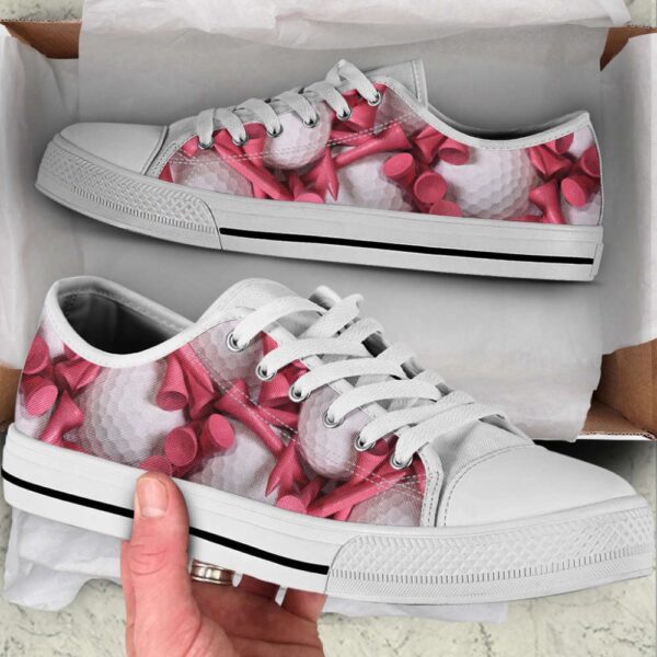 Stylish Ladies Golf Low Top Canvas Print Shoes, Low Top Sneakers, Sneakers Low Top