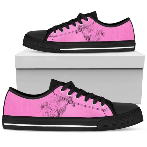 Stylish Pink Horse Women’s Low Top Shoe Fashion and Comfort, Low Tops, Low Top Sneakers