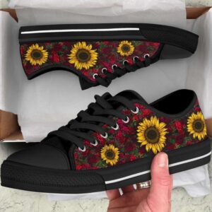 Stylish Sunflowers &amp Roses Low Top Shoes,…