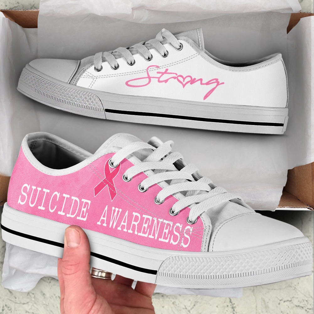 Suicide Awareness Shoes Strong Low Top Shoes, Low Top Designer Shoes, Low Top Sneakers