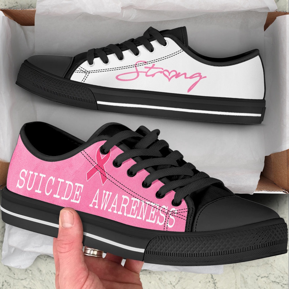 Suicide Awareness Shoes Strong Low Top Shoes, Low Top Designer Shoes, Low Top Sneakers