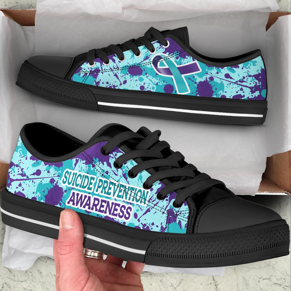 Suicide Prevention A Splash Low Top Shoes, Low Top Designer Shoes, Low Top Sneakers Suicide Prevention A Splash Low Top Shoes, Low Top Designer Shoes, Low Top Sneakers