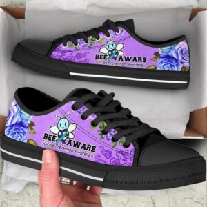Suicide Prevention Shoes Bee Aware Low Top Shoes Low Tops Low Top Sneakers 2 yhugki.jpg