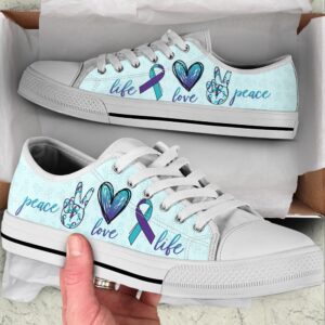 Suicide Prevention Shoes Peace Love Low Top…