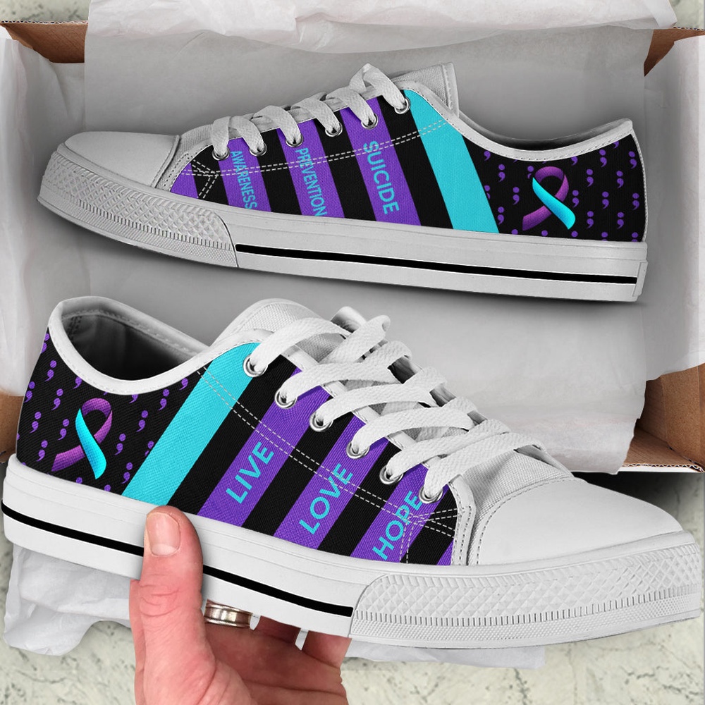 Suicide Prevention Shoes Plaid Low Top Shoes, Low Top Designer Shoes, Low Top Sneakers Suicide Prevention Shoes Plaid Low Top Shoes, Low Top Designer Shoes, Low Top Sneakers