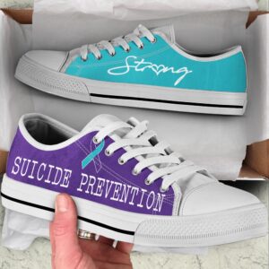 Suicide Prevention Shoes Strong Low Top Shoes,…