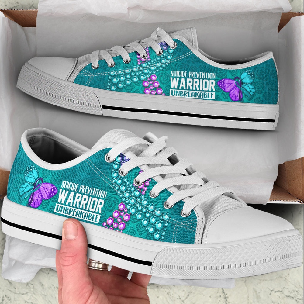 Suicide Prevention Shoes Unbreakable Low Top Shoes, Low Top Designer Shoes, Low Top Sneakers