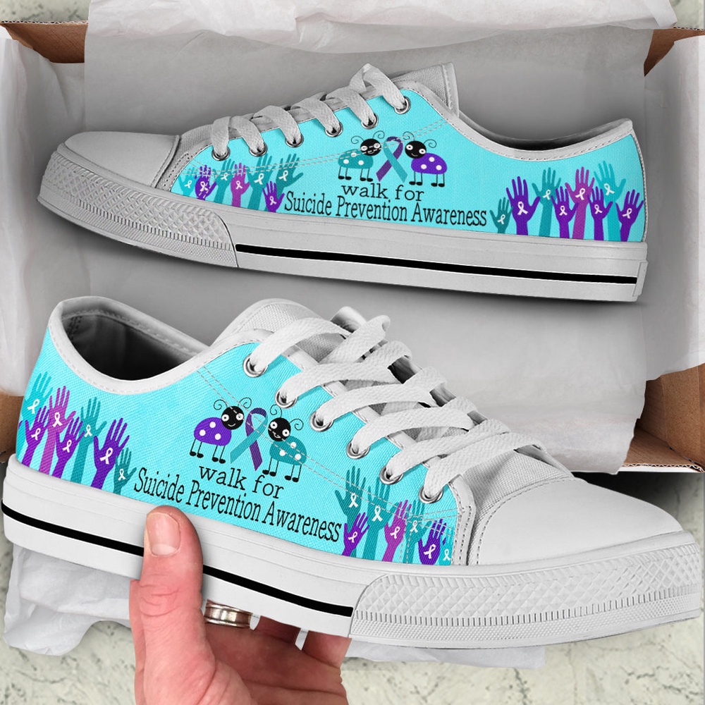 Suicide Prevention Shoes Walk For Low Top Shoes, Low Top Designer Shoes, Low Top Sneakers