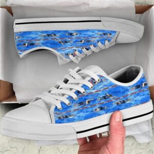 Swimming Art Watercolor Low Top Shoes, Low…