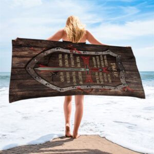 Take Up The Shield Of Faith Shield The Warrior Beach Towel Christian Beach Towel Beach Towel 2 f7lkbf.jpg