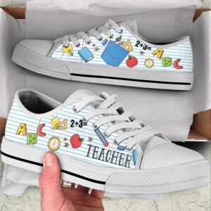 Teacher Abc Quaint Pattern Low Top Shoes,…