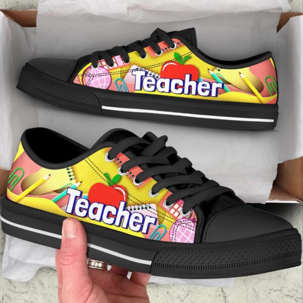 Teacher Art Paper Cut Out Low Top Shoes, Low Top Designer Shoes, Low Top Sneakers