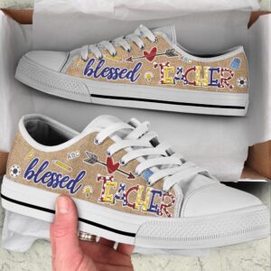 Teacher Blessed Low Top Shoes, Low Top…