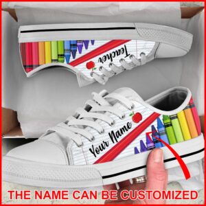 Teacher Crayon Color Paper Personalized Custom Low Top Shoes Low Top Designer Shoes Low Top Sneakers 1 strpcf.jpg