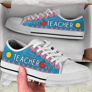 Teacher Crayon Zig Zag Low Top Shoes,…