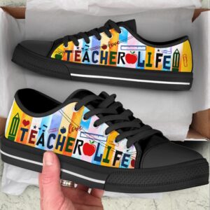Teacher Pattern Stripe Color Low Top Shoes Low Top Designer Shoes Low Top Sneakers 2 sukeau.jpg