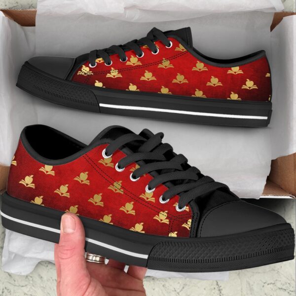 Teacher Seamless Christmas Low Top Shoes, Low Top Designer Shoes, Low Top Sneakers