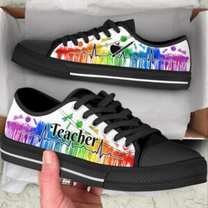 Teacher Shoes Drip Watercolor Heartbeat Low Top Shoes Low Top Designer Shoes Low Top Sneakers 2 vlnz9h.jpg