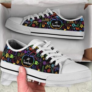 Teacher Shoes Typo Art Color Low Top…