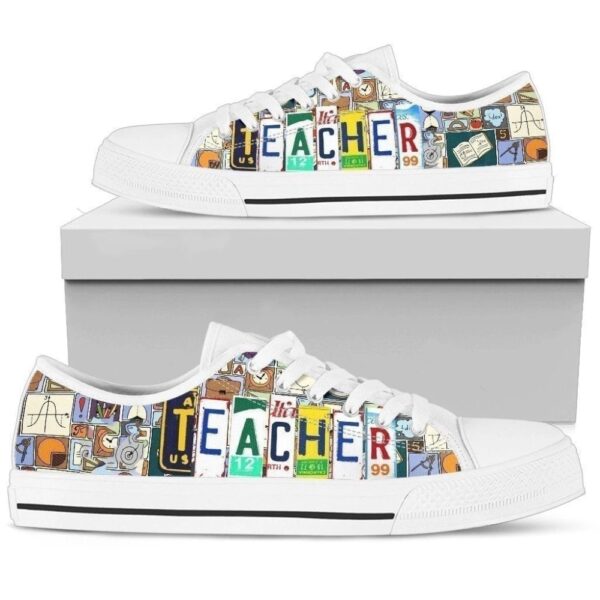 Teacher Sneakers Women Low Top Shoes Teacher Gift Idea, Low Top Designer Shoes, Low Top Sneakers