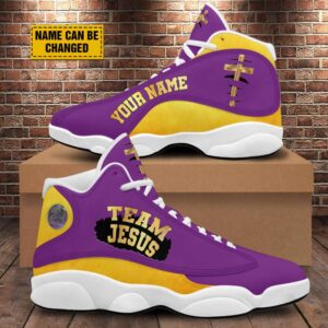 Team Jesus Customized Purple Jesus Basketball Shoes…