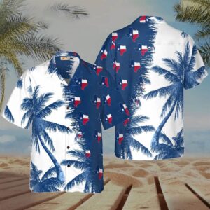 Texas Coconut Palm Tree Hawaiian Shirt, Proud…